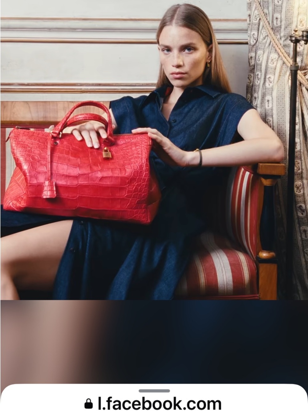 ❤️ MICHAEL KORS DILLON RED MEDIUM LEATHER CROCO EMBOSSED SATCHEL! - Picture 15 of 15